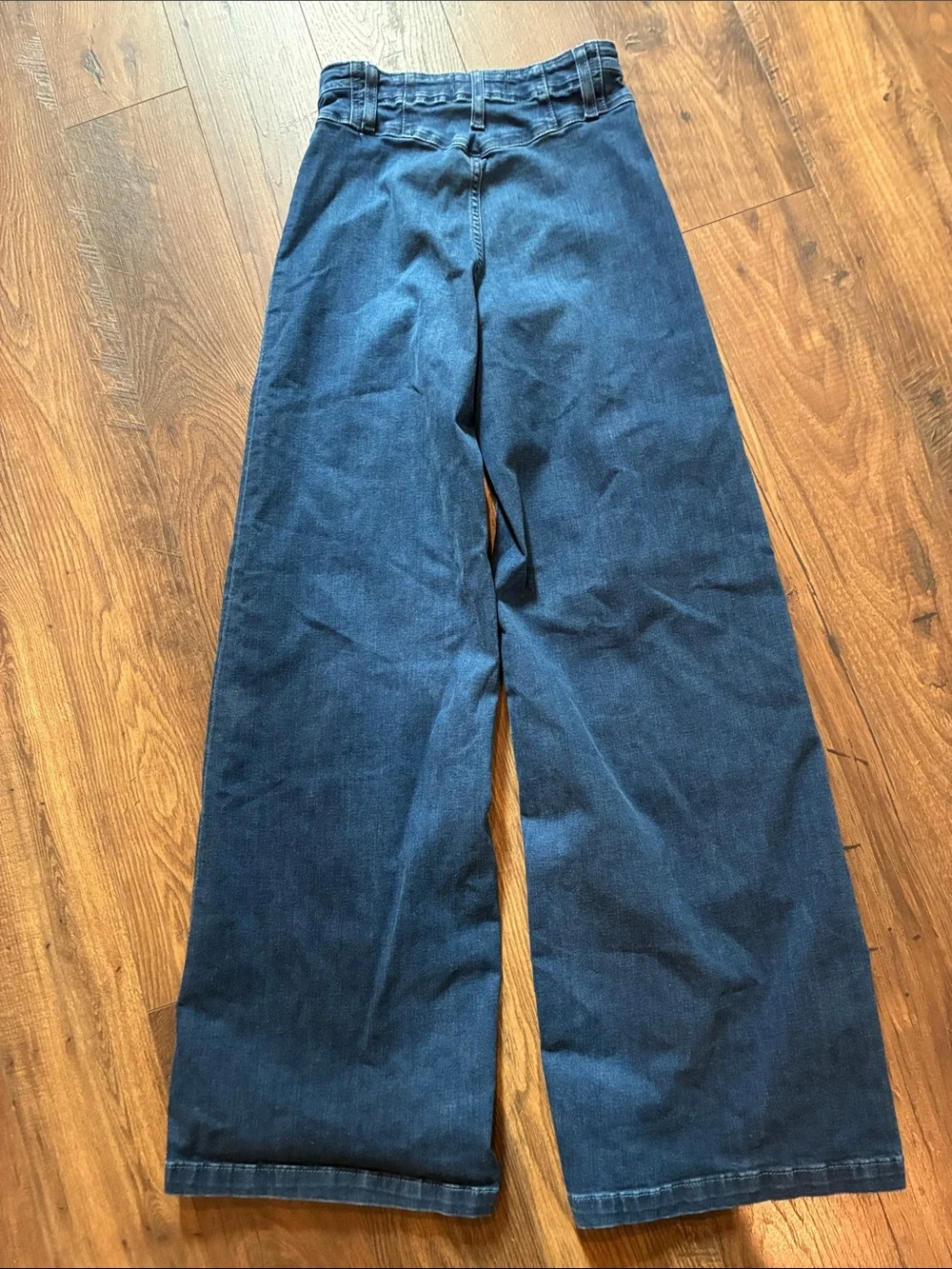 Free People Libre High Rise Wide Leg Jeans — Dark Blue Denim